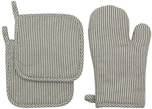 100% Cotton Oven Mitts and Pot Holders Set, Kitchen Quilted Oven Gloves, Hot Pan Mat Pads Set for... | Amazon (US)