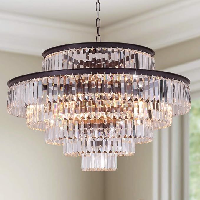 GMlixin Large Crystal Chandelier Furniture deals ltkholiday gift idea sale affordable giftguide | Amazon (US)