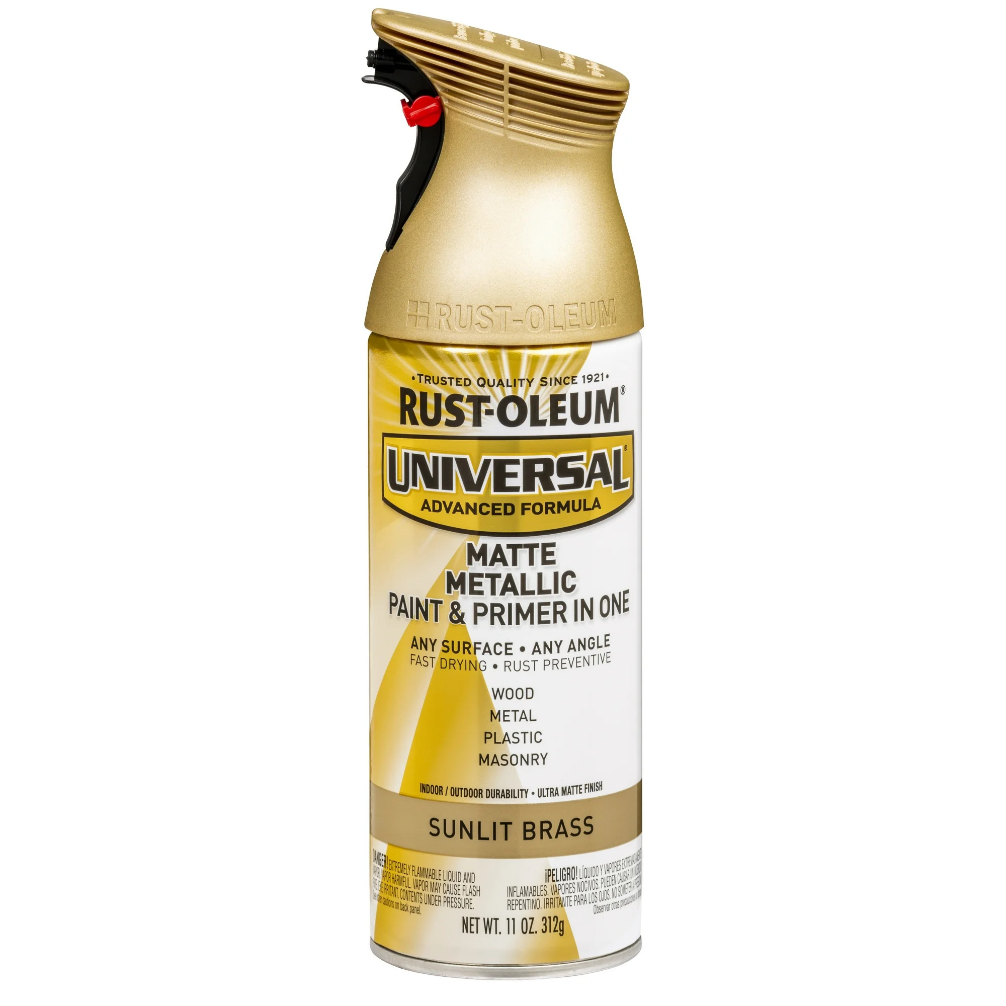 Sunlit Brass, Rust-Oleum Universal All Surface Interior/Exterior Matte Metallic Spray Paint, 11 o... | Walmart (US)