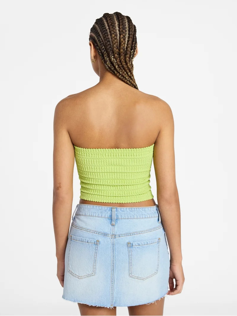 No Boundaries Seamless Textured Tube Top, Women's XXS-XXL | Walmart (US)