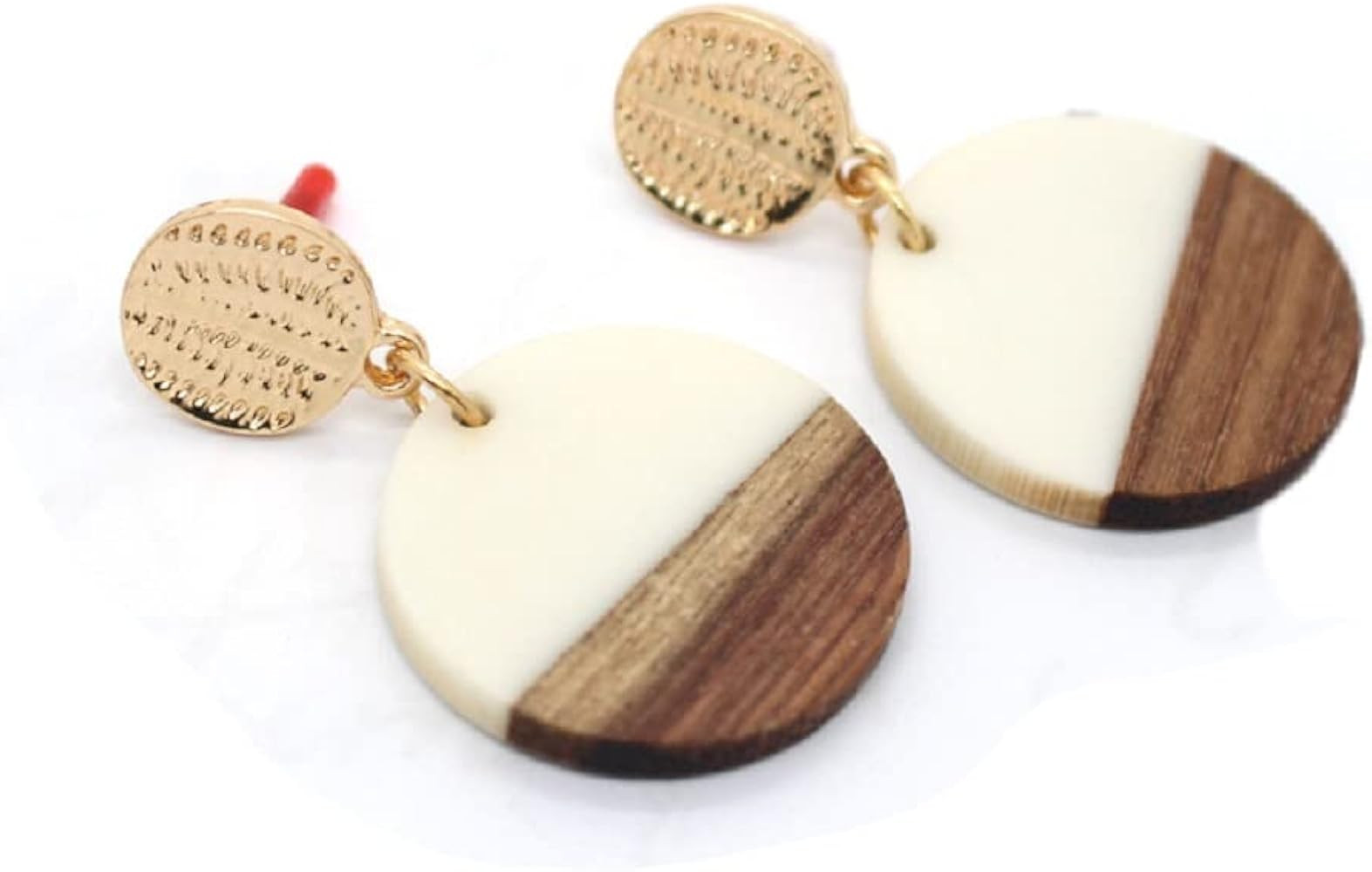 Retro Wooden Resin Geometric Bar Drop Dangle Earrings Layered Leopard for Women Polymer Clay Ligh... | Amazon (US)