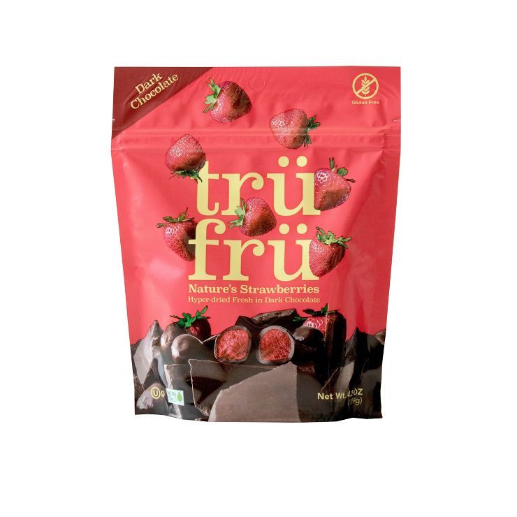 Tru Fru Hyper-Dried Strawberries Covered in Dark Chocolate - 4.2oz | Target
