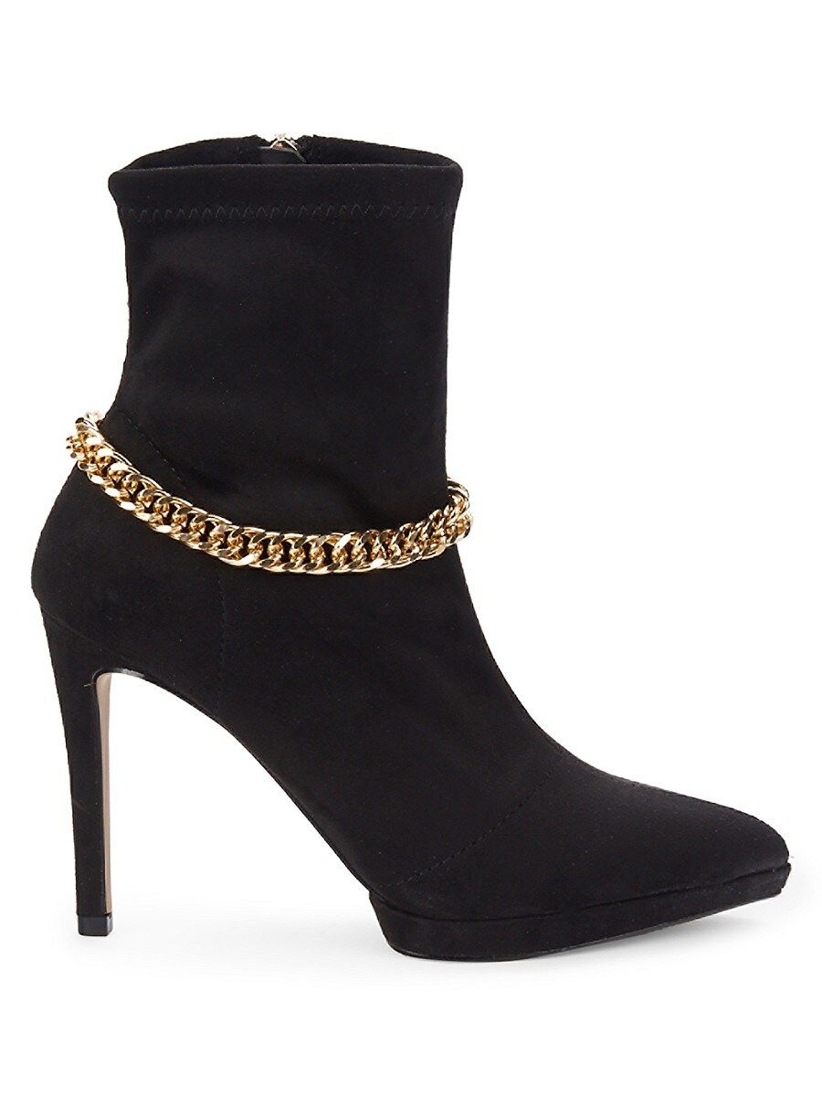 Jessica Simpson Women's Valyn4 Chained Stiletto Sock Booties - Black - Size 7 | Saks Fifth Avenue OFF 5TH