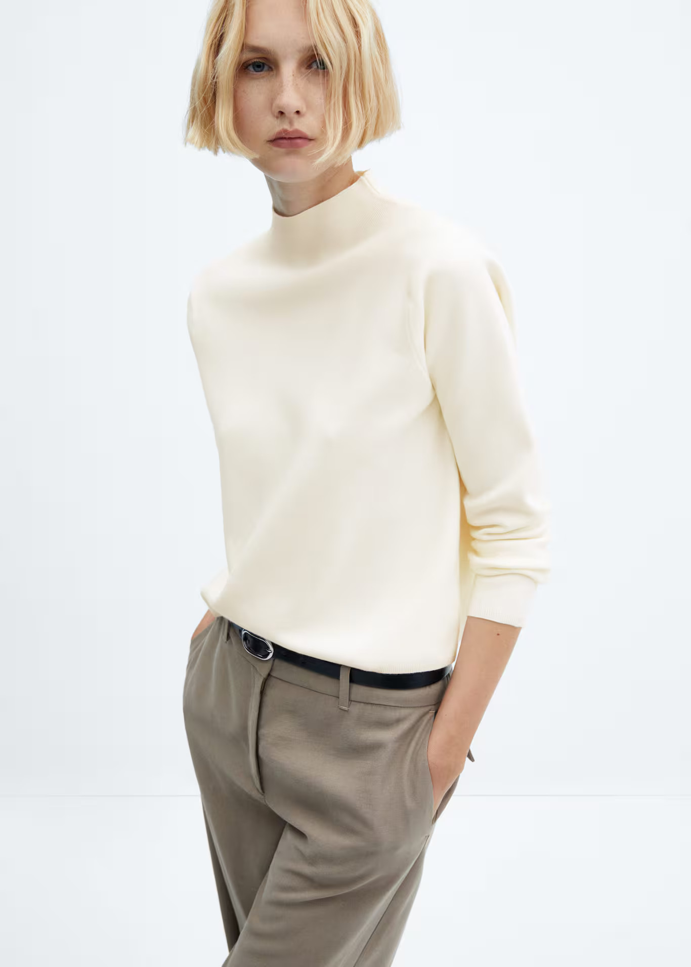 High collar sweater -  Women | Mango USA | MANGO (US)