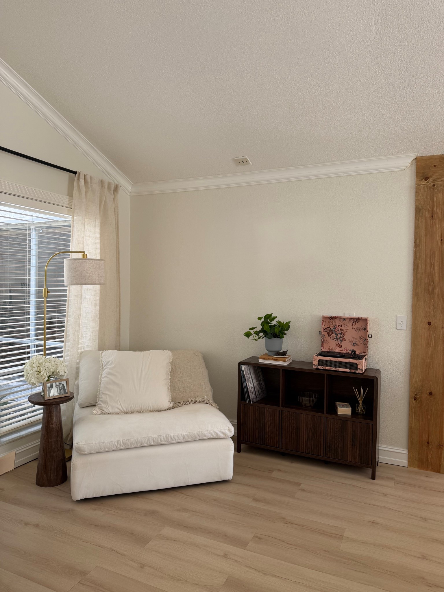 New sitting/reading nook cabinet from wayfair! Love the walnut wood. Doubles as a cabinet and shelf. Neutral home decor, organic modern decor, home decor, home style, home inspo 

#LTKFindsUnder100 #LTKHome