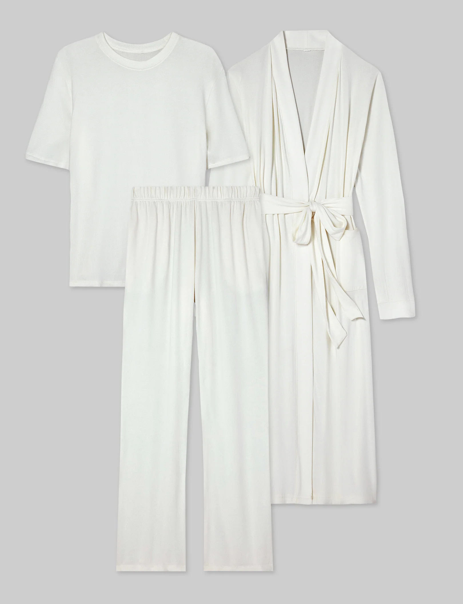 Women's Cozy Tee, Pant & Robe Set | Tommy John