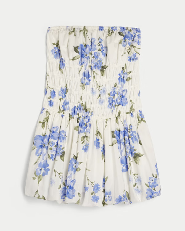 Strapless Bubble Mini Dress | Hollister (US)