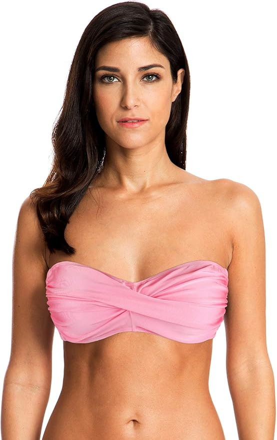 Ocean Blues Women's Swim Standard Twist Bandeau Bikini Top | Amazon (US)