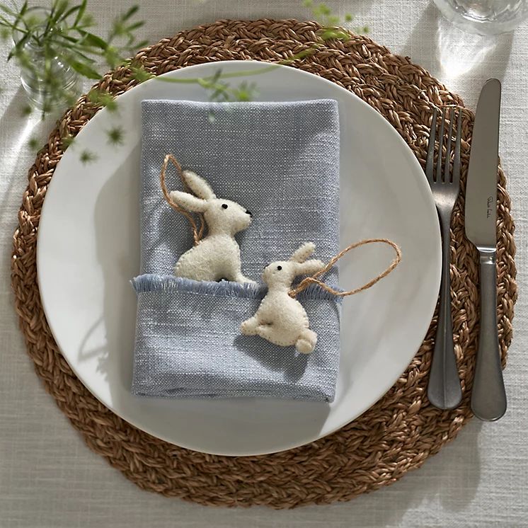 Felt Bunny Decorations – Set of 2 | The White Company (US & CA)