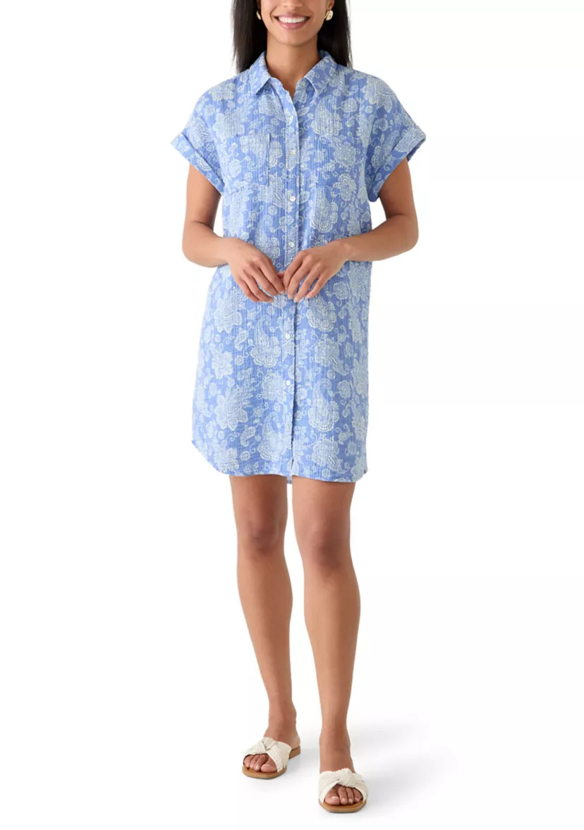 Women's Button Front Gauze Dress | Belk