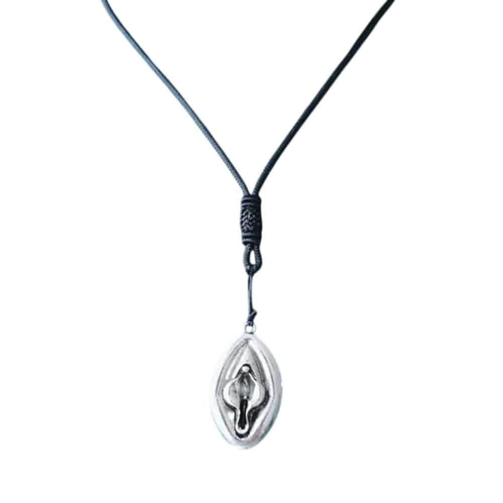 Strange carving funny pendant gifts female genital necklace pendant for birthday wedding wear New | Amazon (US)