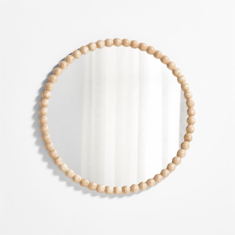 Jenny Lind Maple Wood Round Kids Wall Mirror + Reviews | Crate & Kids | Crate & Barrel