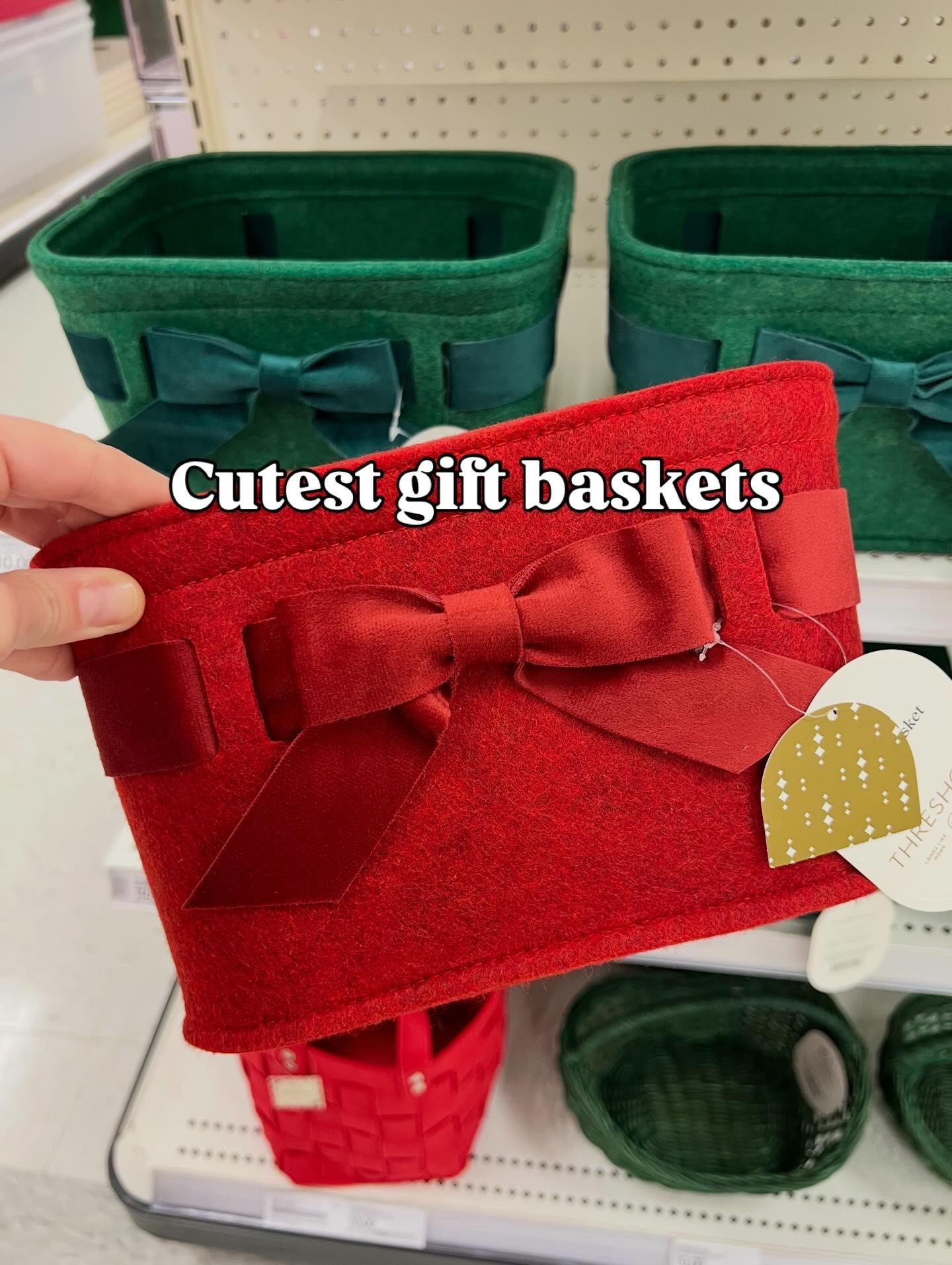 Adorable gift baskets at target, love the velvet and the bow detail! 

#LTKHoliday #LTKGiftGuide #LTKFindsUnder50