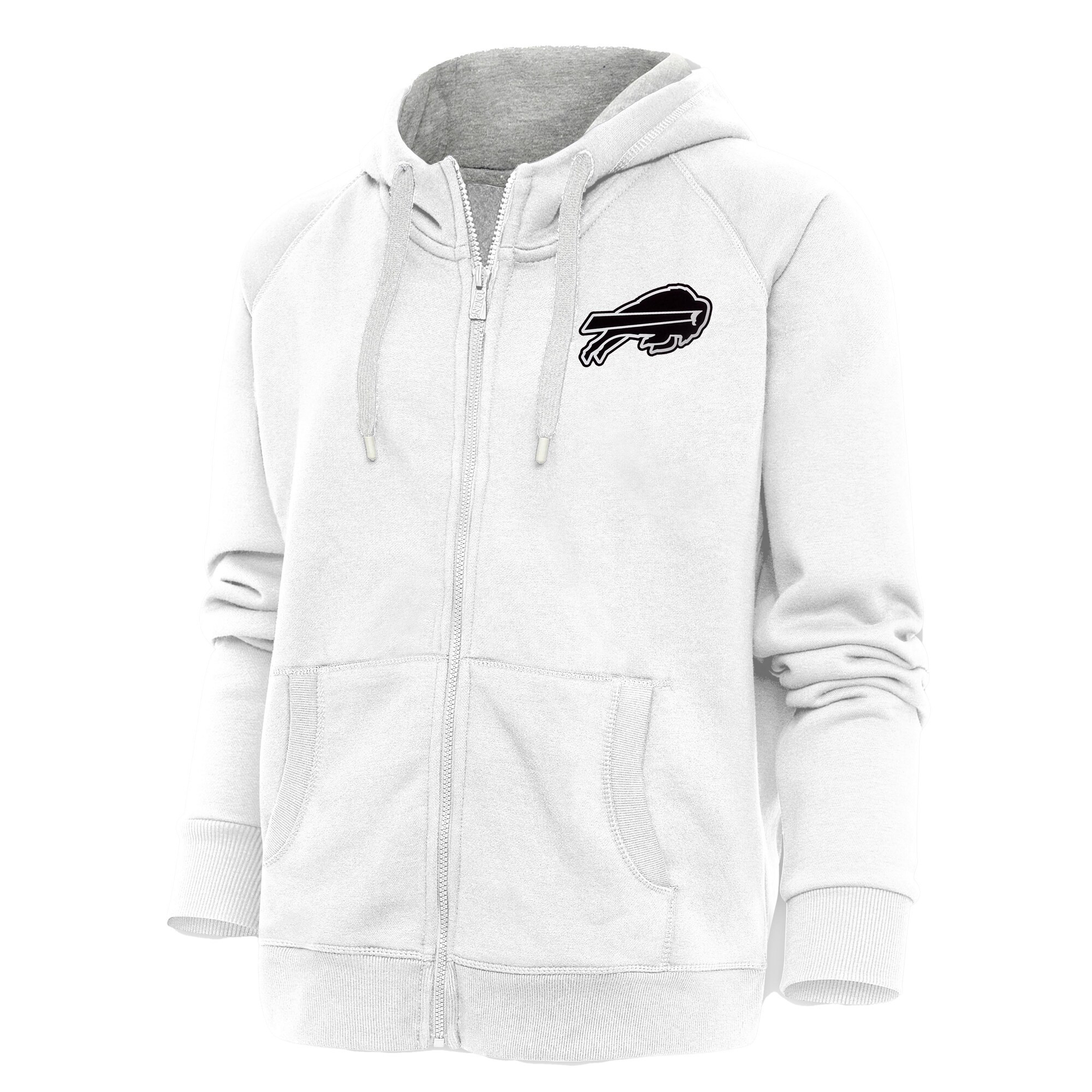 Women's Buffalo Bills Antigua White Metallic Logo Victory Full-Zip Hoodie | NFL Shop