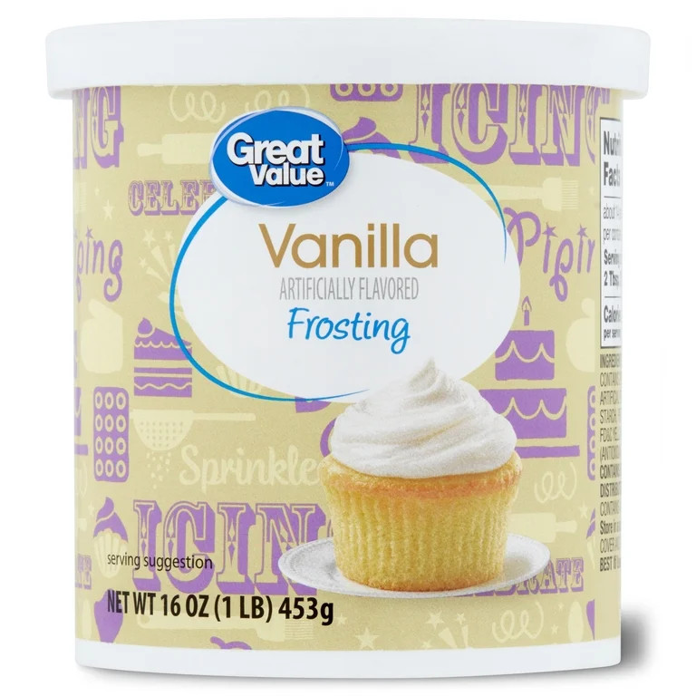 Great Value Vanilla Frosting Tub, White, 16 oz | Walmart (US)