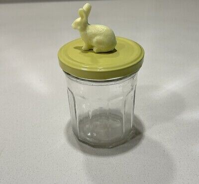 Easter Bunny Rabbit Glass Mini Mason Jar Metal Lid | eBay US
