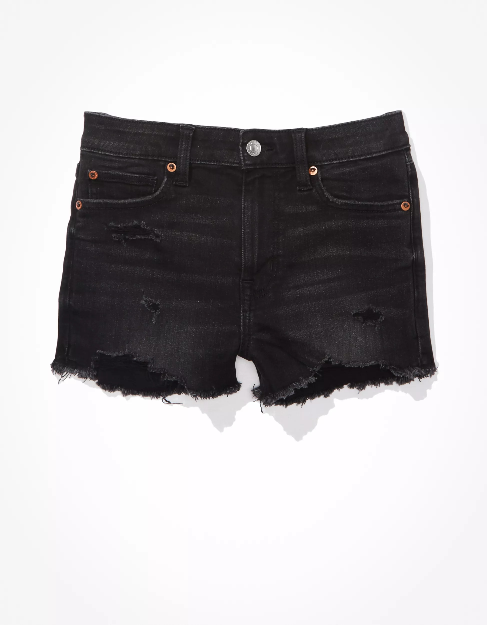 AE Ne(x)t Level High-Waisted Denim Short Short | American Eagle Outfitters (US & CA)
