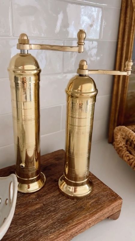 Amazon European Brass Salt and Pepper Mills. Amazon Kitchen Must Have. Elevate your kitchen with these beautiful brass salt and pepper shakers  

#LTKhome #LTKFind