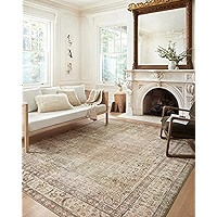 Loloi Margot Collection 5'-0" x 7'-6" Area Rug in Ocean/Spice - Thick Low Pile Area Rug, No-Shed ... | Amazon (US)
