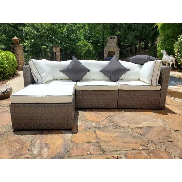 Burruss Patio Sectional with Cushions | Wayfair North America