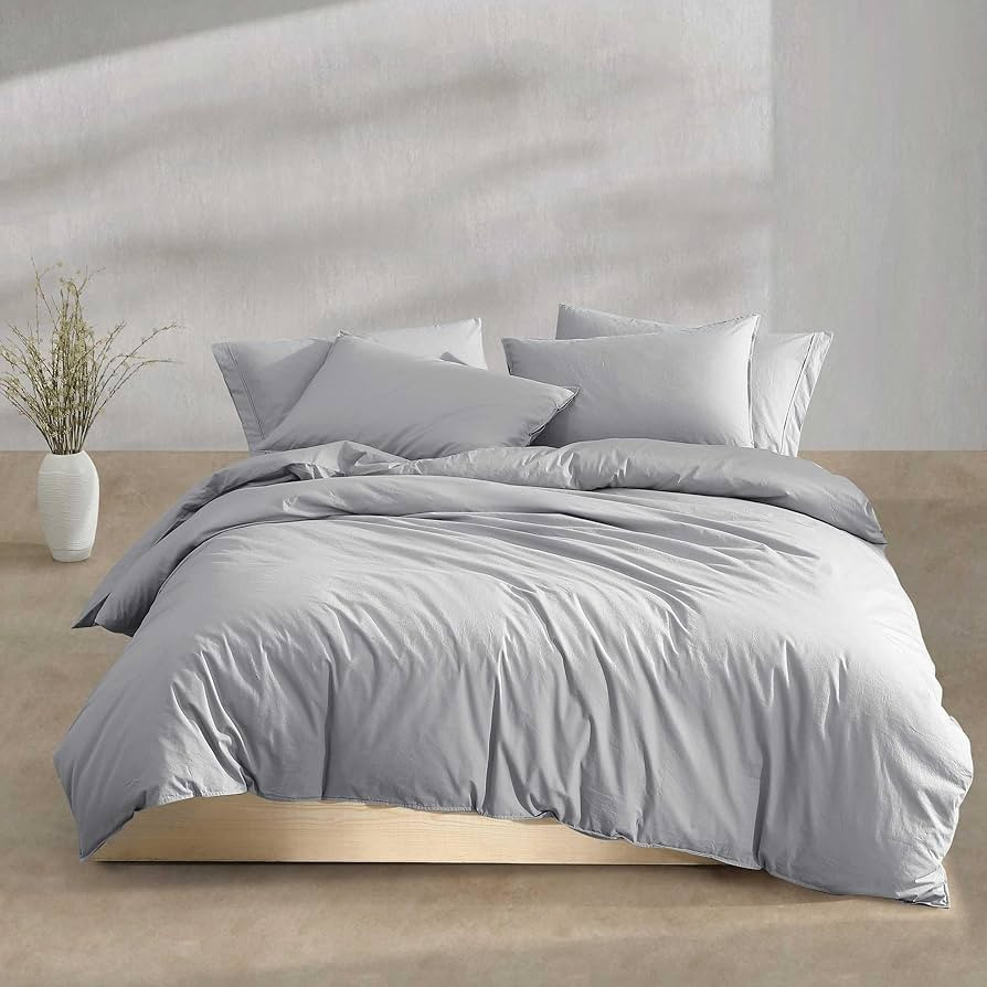 Calvin Klein - King Duvet Cover Set, 100% Crisp & Cool Cotton Percale Bedding, Corner Ties & Butt... | Amazon (US)