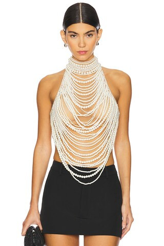 retrofete Elsie Pearl Top in White from Revolve.com | Revolve Clothing (Global)