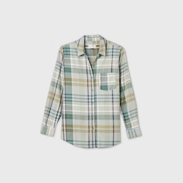 Women's Plaid Long Sleeve Button-Down Shirt - Universal Thread™ | Target