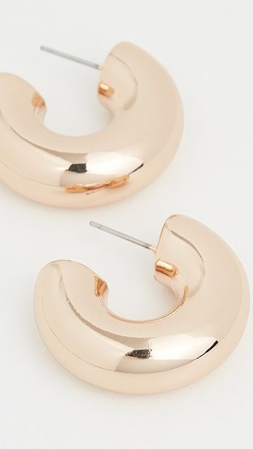 Polished Gold Chubby Hoop Earrings | Shopbop