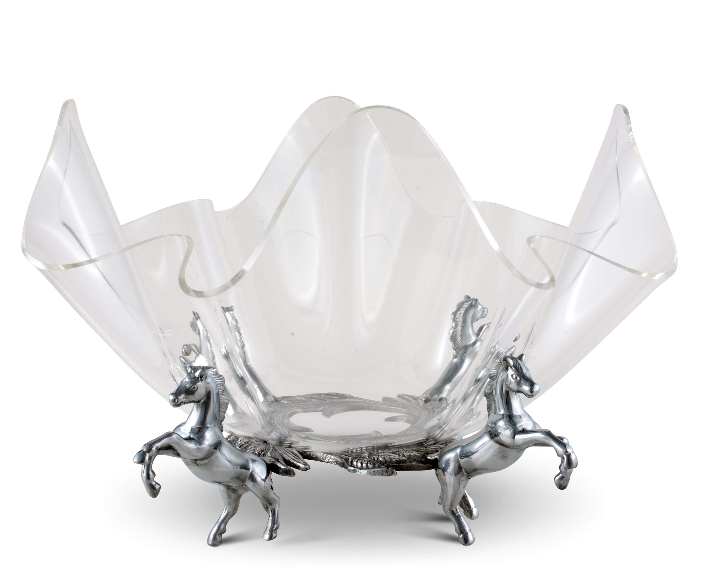 Arthur Court Designs Aluminum Metal Horse Stand with Acrylic Serving Bowl 14 Diameter x 12.5 inch... | Amazon (US)