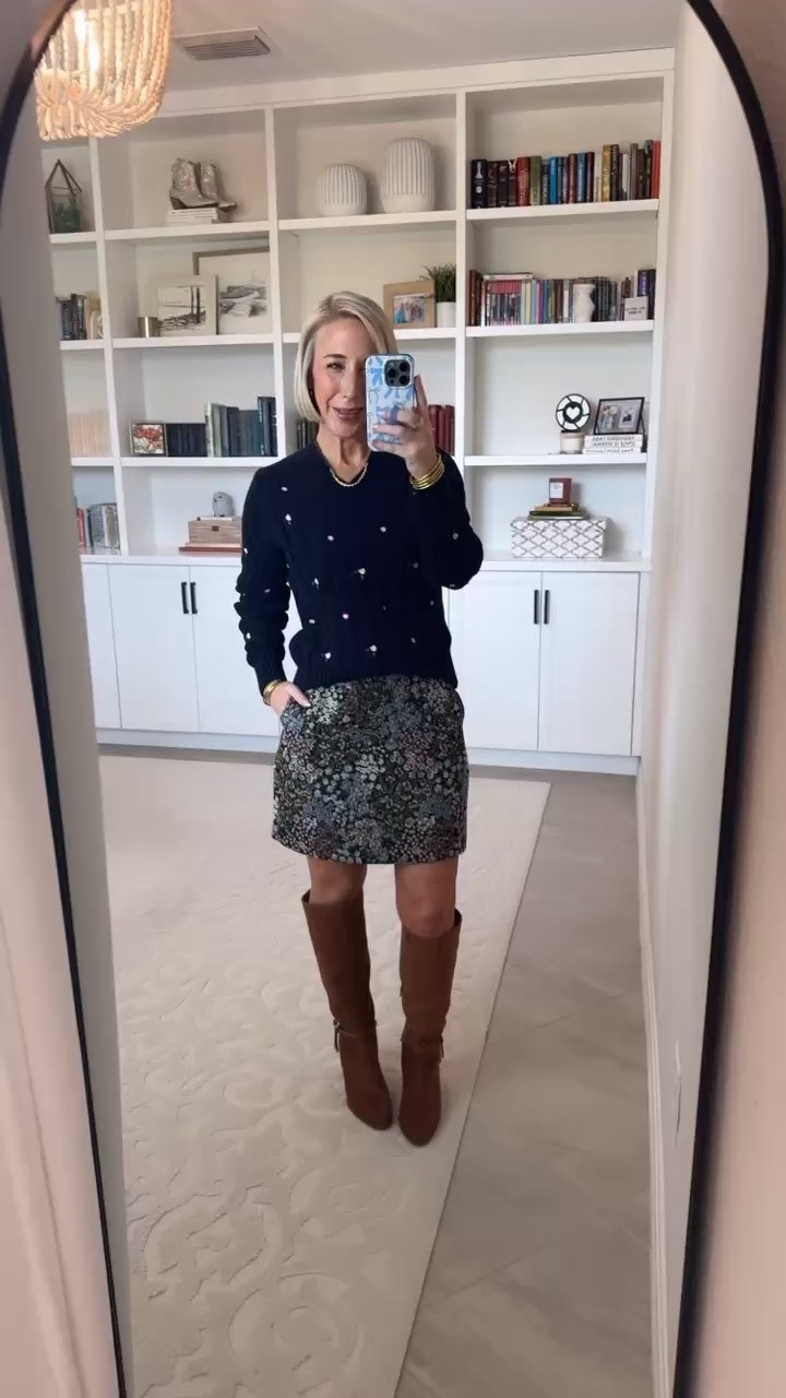 Walmart - more new fall arrivals. High-Rise Jacquard Mini Skirt - size 0. $28. *
Scenario Women's Buckle Tall Boots. Free Assembly Women's and Women's Plus Cotton Cable Knit Sweater, Midweight, Sizes XS-4X

#LTKOver40 #LTKSeasonal #LTKPetite