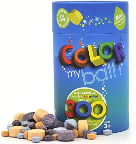Color My Bath - 300 Count - New Eco-Friendly Container - The Original Fizzy Color Changing Tablet... | Amazon (US)