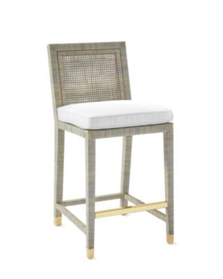 Balboa Rattan Counter Stool - Mist | Serena and Lily