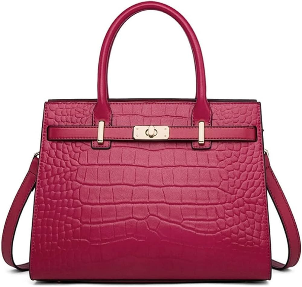 TOP AESTHETICS Genuine Leather Women Bags Business Handbags Purses (Color : Red) | Amazon (US)