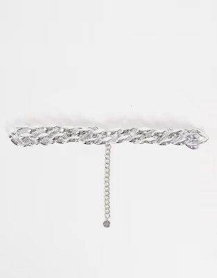 ALDO Wea chain link belt in silver | ASOS (Global)