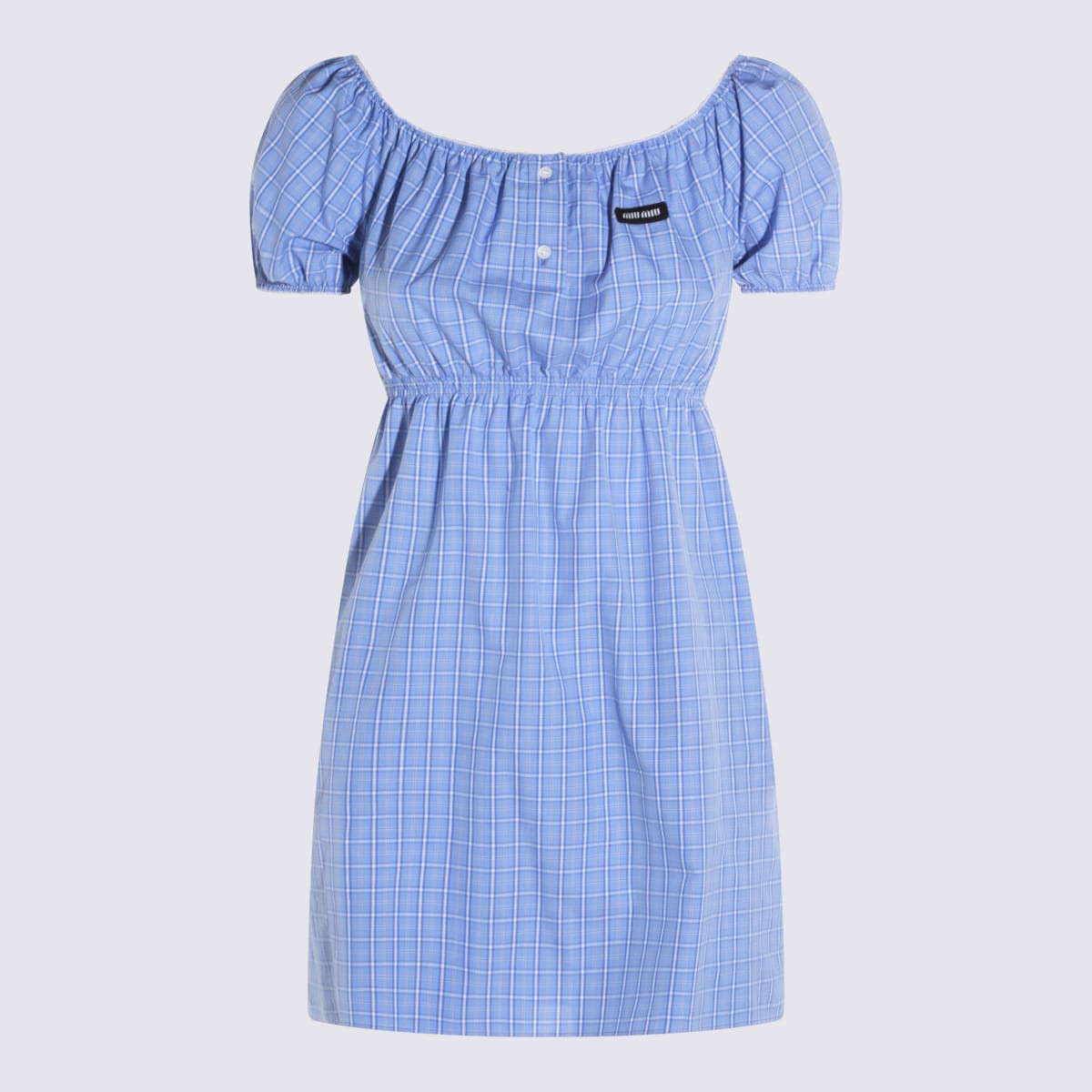 Miu Miu Light Blue Cotton Dress | Italist.com US