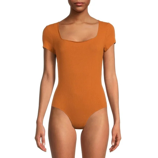 No Boundaries Juniors' Square Neck Bodysuit - Walmart.com | Walmart (US)
