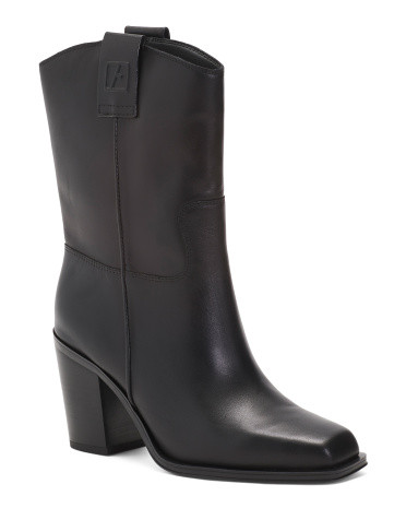 Valor Mid Calf Leather Boots | TJ Maxx