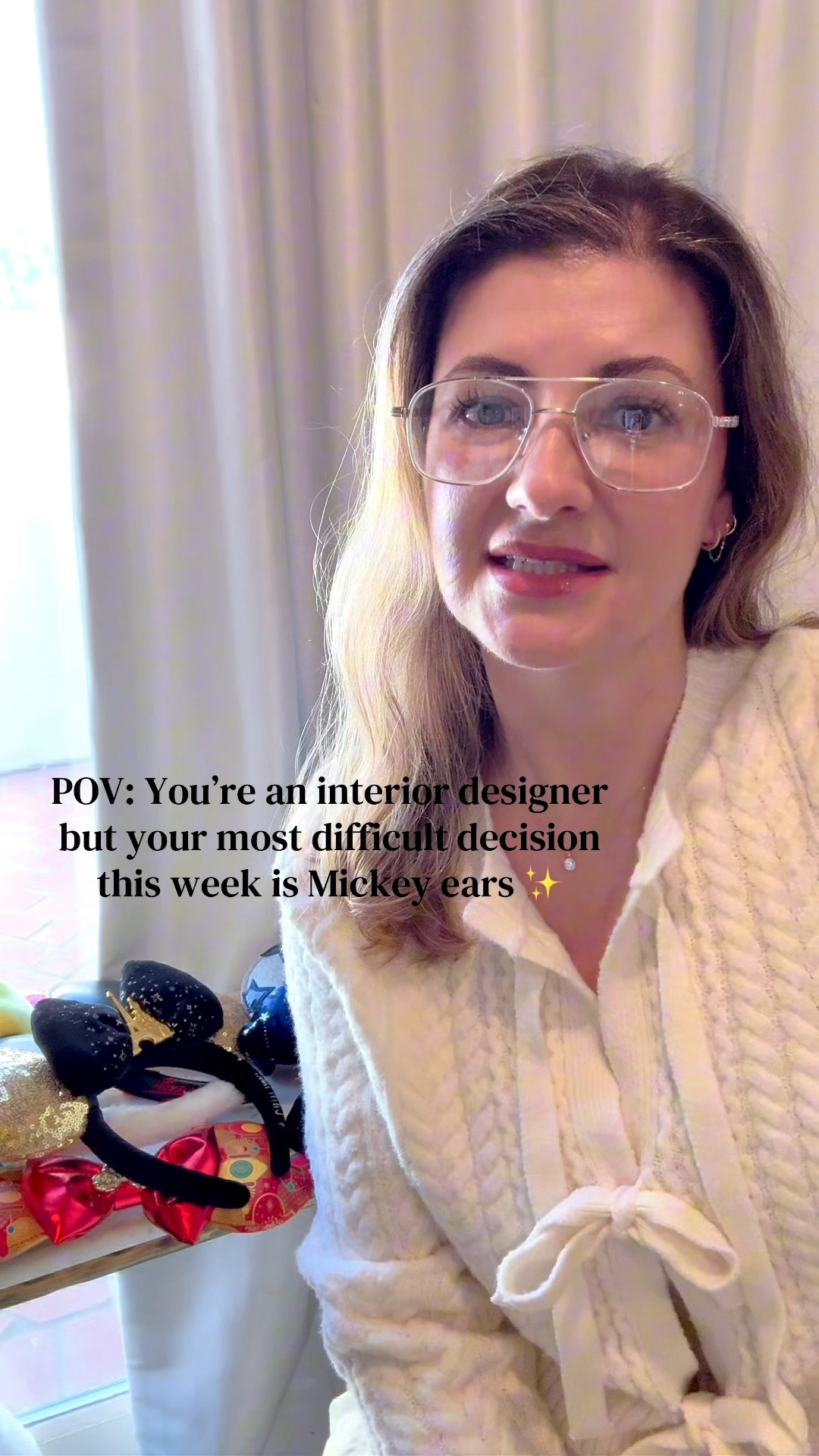 Started the day reviewing design selections and ended it deciding which Mickey ears are making the suitcase. Balance ✨
#InteriorDesignerLife #MickeyEarsStyle
#DisneyWorldCountdown
#ReelsPOV
#Disney

#LTKTravel
