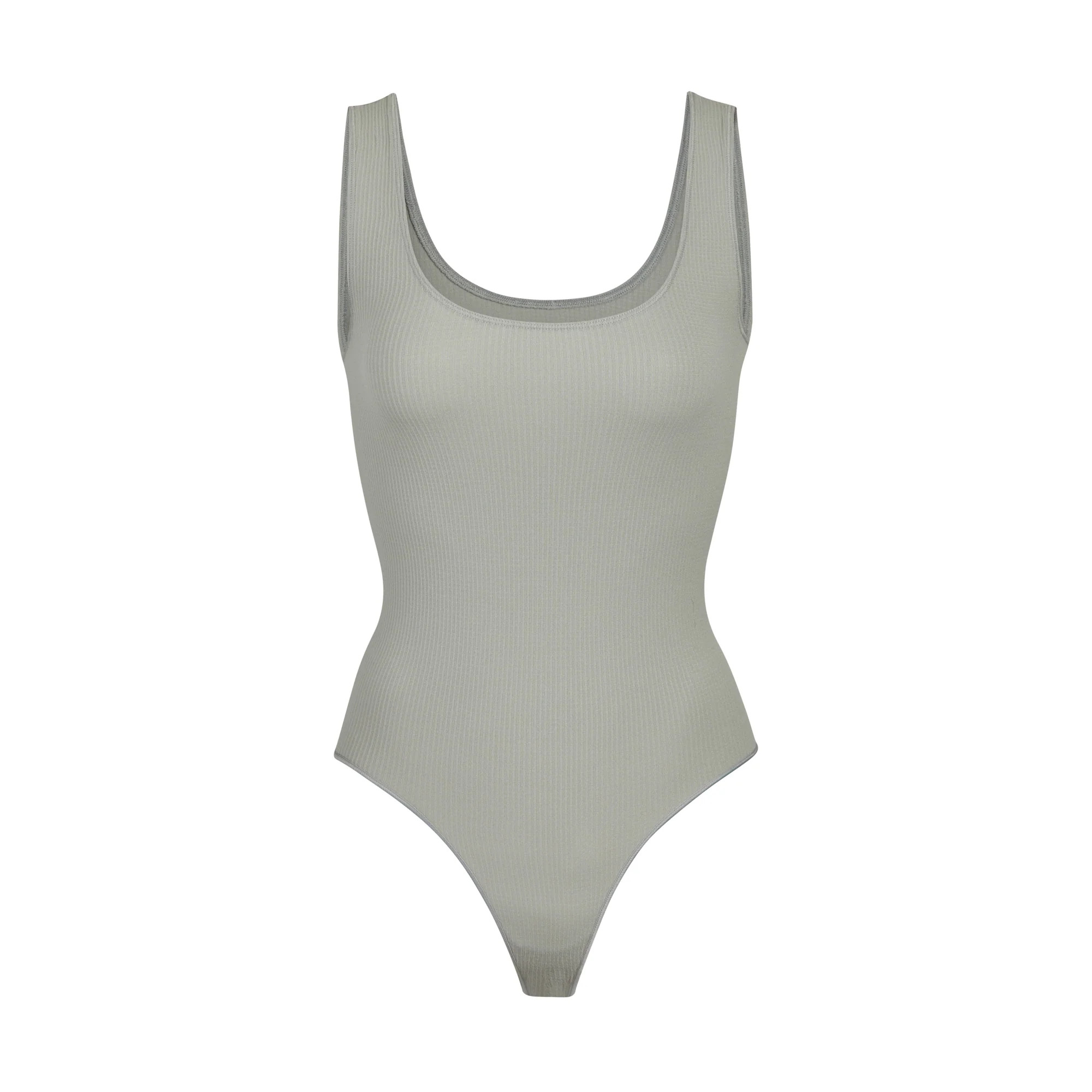 STRETCH RIB SCOOP TANK BODYSUIT | SKIMS (US)