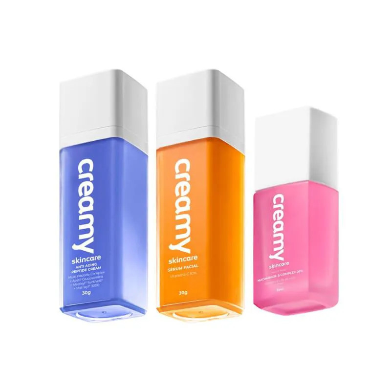Kit Creamy Peptide Cream + Vitamina C + Niacinamide B Complex 20% (3 Produtos) | DrogaRaia (BR)