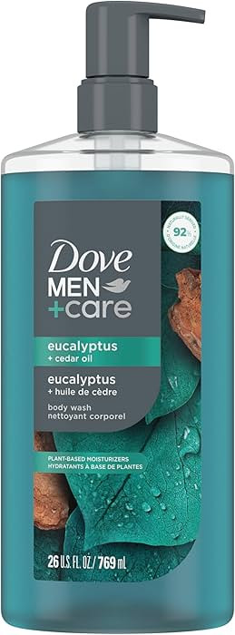 DOVE MEN + CARE Body Wash Eucalyptus + Cedar Oil to Rebuild Skin in the Shower with Plant-Based C... | Amazon (US)