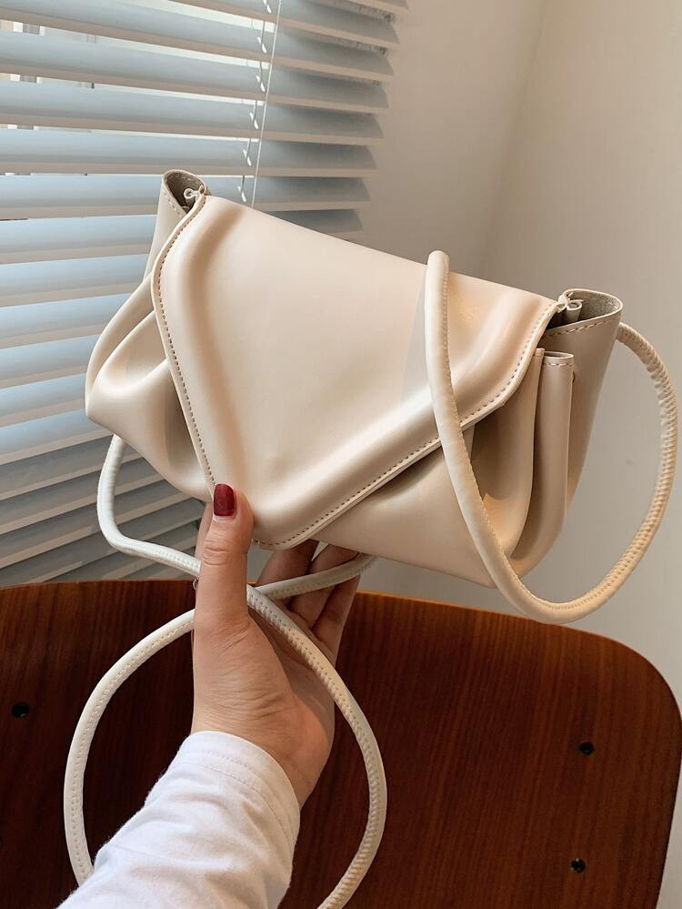Ruched Flap Crossbody Bag | SHEIN