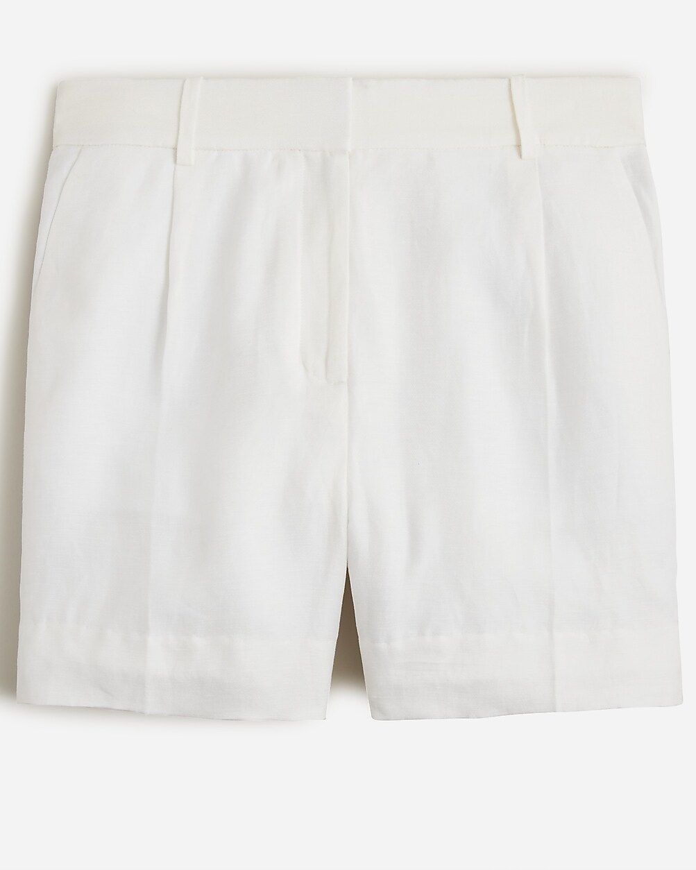 High-rise pleated suit short in Chelsea linen-cupro blend | J.Crew US