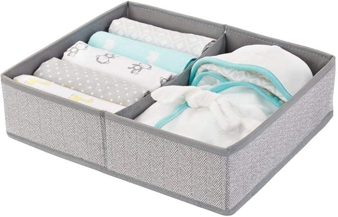mDesign Soft Fabric Dresser Drawer and Closet Storage Organizer Bin for Child/Kids Room, Nursery,... | Amazon (US)