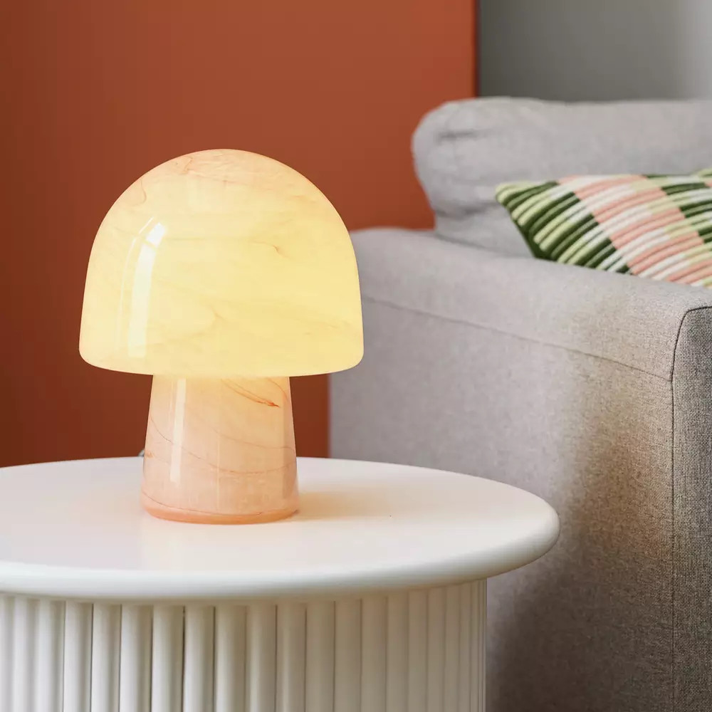 Buy Habitat Alabaster Glass Mushroom Table Lamp - Peach | Table lamps | Argos | argos.co.uk