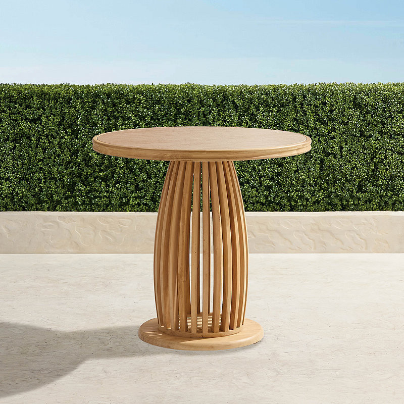 Bari Bistro Table in Natural Teak - Frontgate | Frontgate