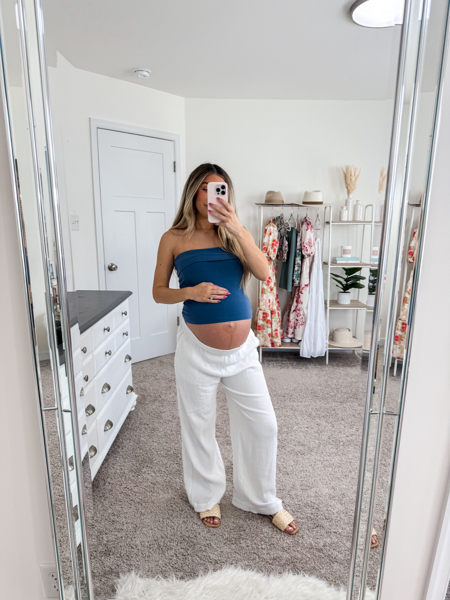 simple summer outfit that’s bump friendly 
Pants: small regular 
Top: medium 

#LTKBump #LTKFindsUnder100 #LTKStyleTip