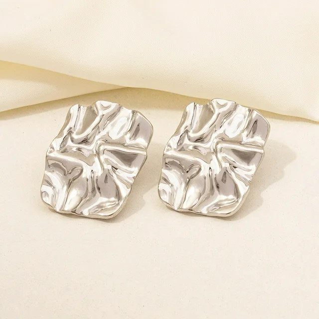 ML 6pcs Simple Kpop Fashion Rectangle Irregular Stainless Steel Ear Studs For Women Men Accessori... | Walmart (US)