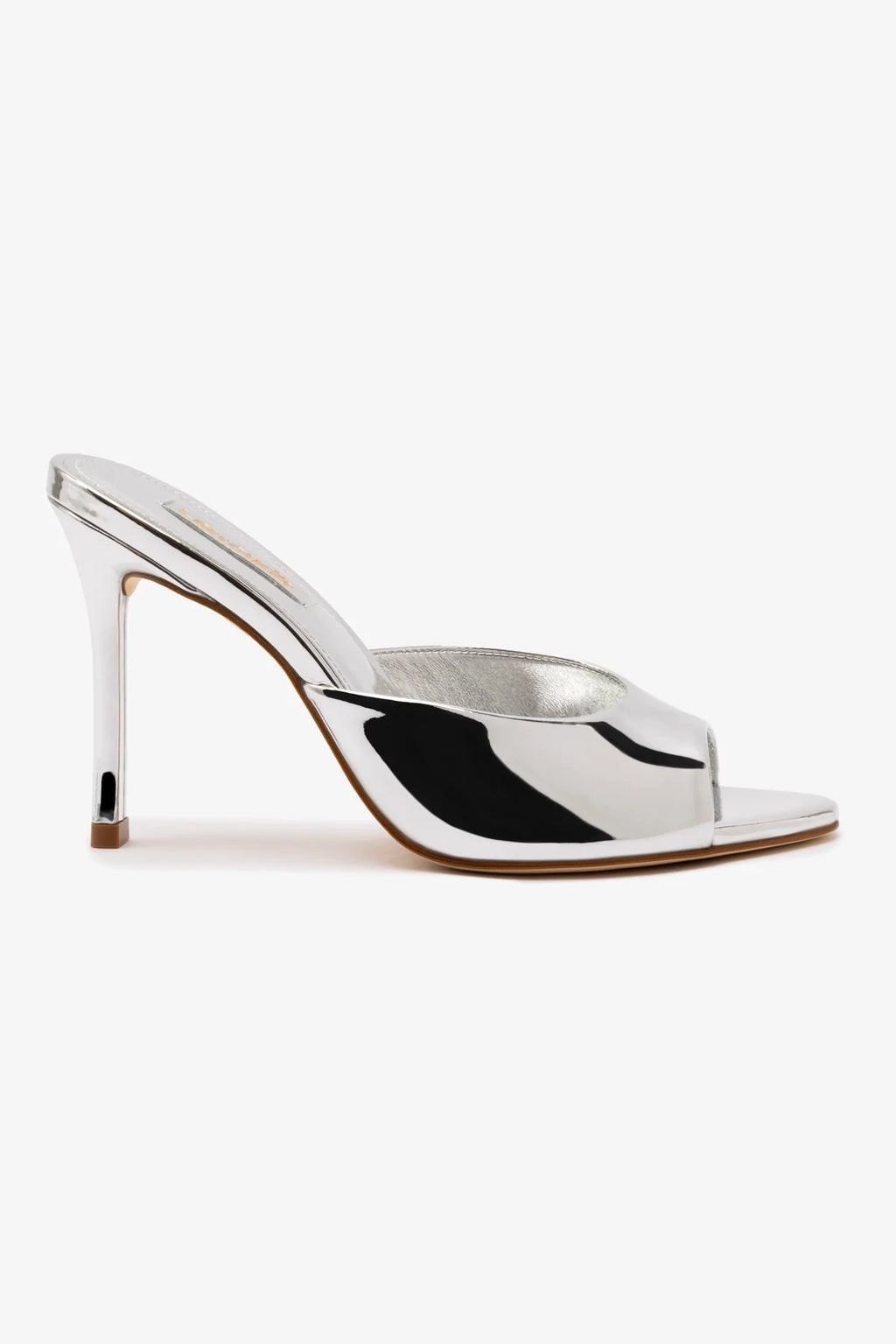 Jasmine Hi Mule In Silver Specchio | Larroude