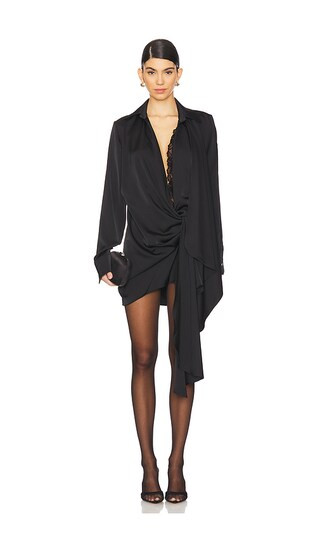 Wrap Dress in Black | Revolve Clothing (Global)